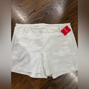 SPANX White Camo Performance Shorts